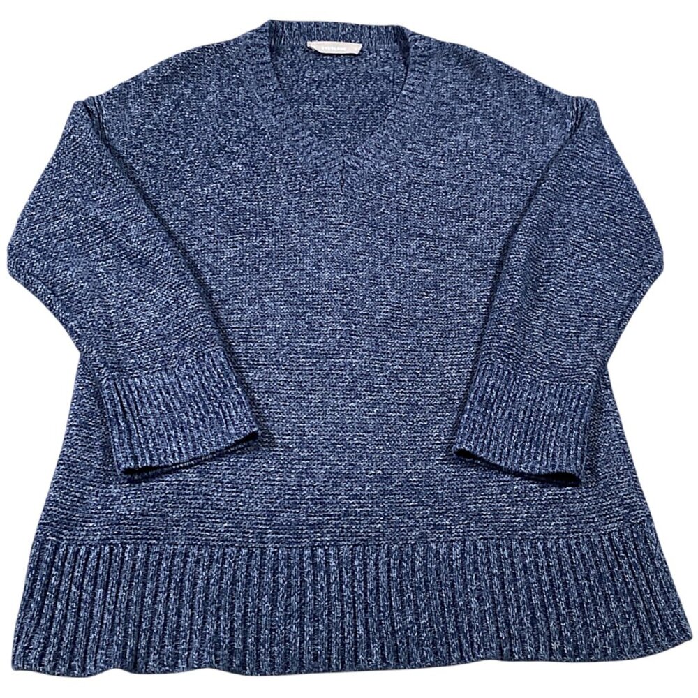 Everlane Sweater Womens S Navy Marl Pullover Loose Boxy Knitwear Normcore